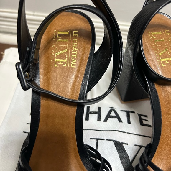New Leather heels le chateau , luxe Brazil collection size 39 - Picture 2 of 7